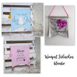 Stickdatei ITH Wimpel wenden Fahne blanko